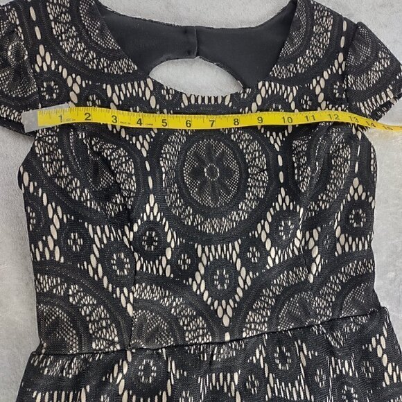 Kalijati Black Lace Dress With Nude Slip Underneath. Size M - Picture 9 of 15